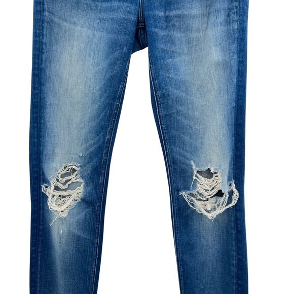 Ayr Skinny Jeans Distressed Denim Stretch Medium Wash Blue Size 25 x 30 - Picture 6 of 14
